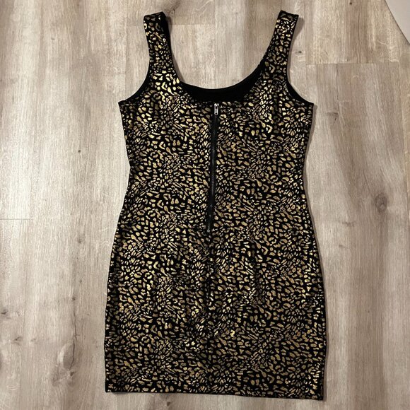 Forever 21 Cheetah Print Sleeveless Party Dress Women's Size Small - Picture 3 of 9